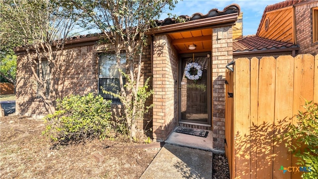 view of entrance to property