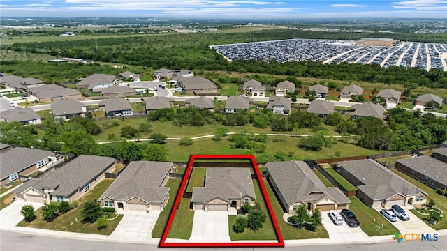 6038 Ballast Trl, New Braunfels, TX 78132 - aerial view of residential area with property boundaries highlighted