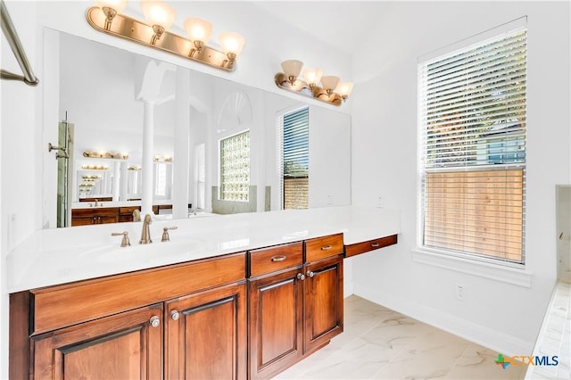 bathroom with vanity