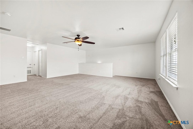 306 W Gemini Ln, Killeen, TX 76542 - unfurnished living room featuring ceiling fan and carpet floors