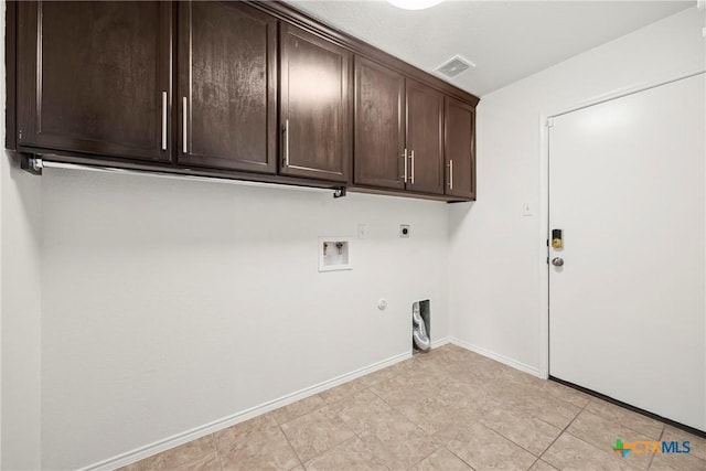 306 W Gemini Ln, Killeen, TX 76542 - washroom with gas dryer hookup, cabinet space, hookup for an electric dryer, and washer hookup