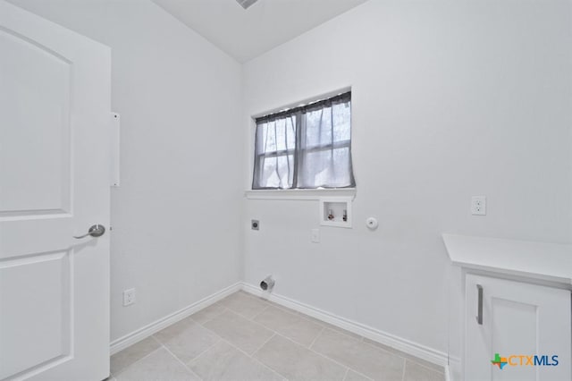 washroom with hookup for a gas dryer, washer hookup, and hookup for an electric dryer