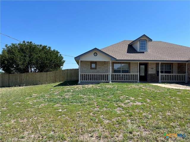 820 Thomas St, Copperas Cove, TX 76522 - view of front of property featuring stone siding, roof with shingles, and covered porch