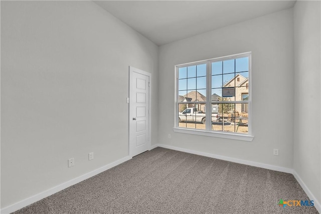 unfurnished room with carpet flooring