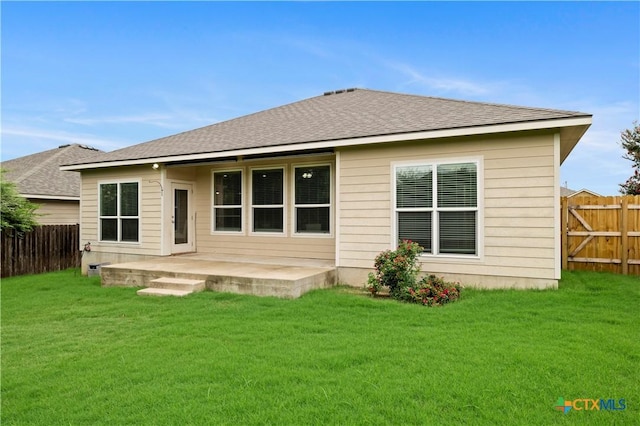 5928 Alexandria Dr, Temple, TX 76502 - back of property featuring a fenced backyard, a patio, and roof with shingles