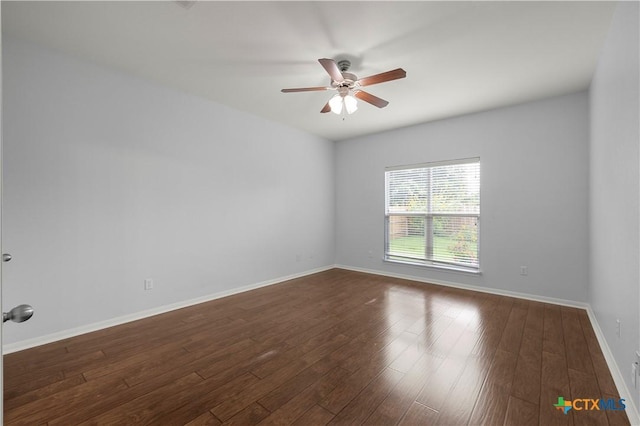 5928 Alexandria Dr, Temple, TX 76502 - spare room featuring a ceiling fan and dark wood-style floors