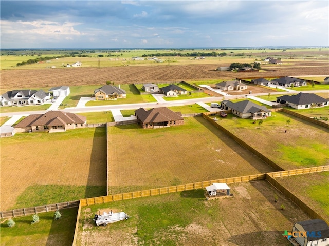 drone / aerial view with a rural view