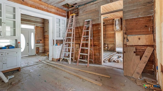 160 E Klein Rd, New Braunfels, TX 78130 - misc room featuring wooden walls