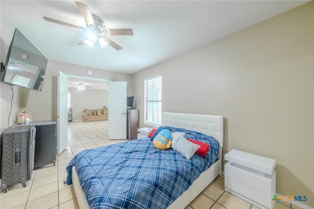 2703 Schulze Dr, Killeen, TX 76549 - bedroom featuring light tile patterned floors and ceiling fan