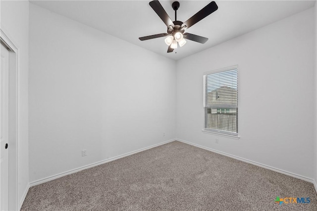 7915 Autumnwood Ln, Temple, TX 76502 - carpeted spare room with baseboards and a ceiling fan