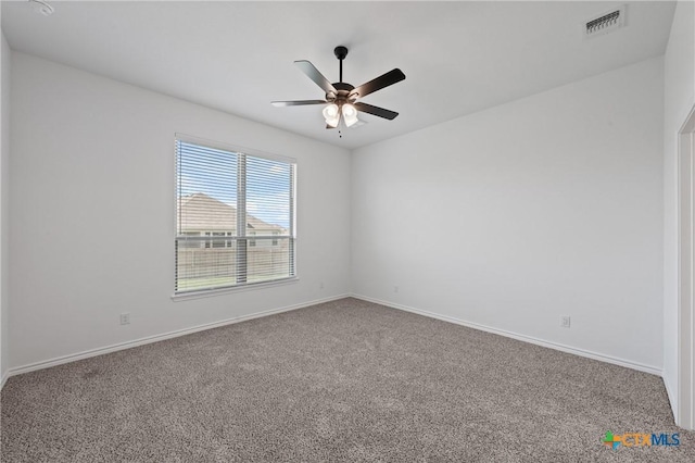 7915 Autumnwood Ln, Temple, TX 76502 - carpeted spare room with ceiling fan and baseboards