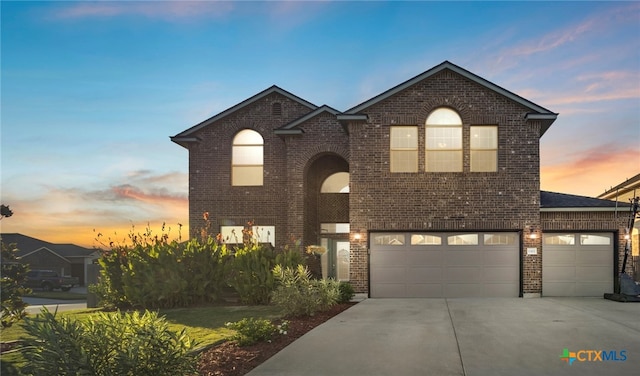 view of front of house featuring a garage