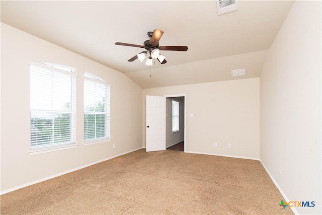 10113 Orion Dr, Temple, TX 76502 - empty room with carpet, visible vents, a ceiling fan, and baseboards