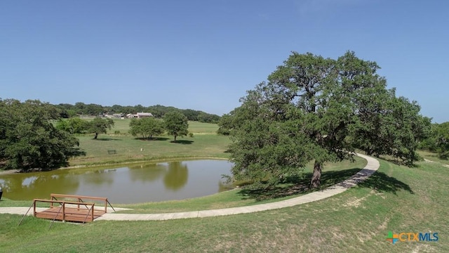 217 Foxwood, New Braunfels, TX 78132 - view of property's community with a lawn and a water view