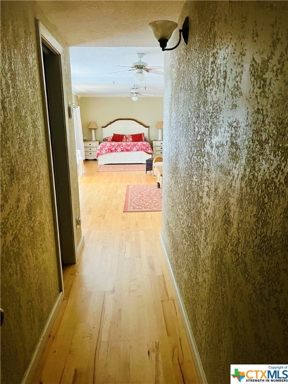 corridor featuring light hardwood / wood-style floors