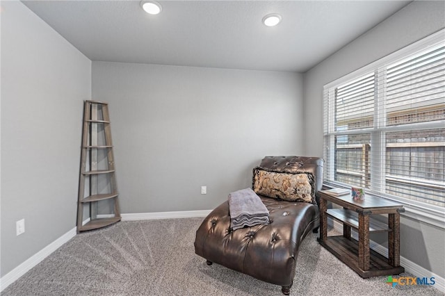2446 Moreno Spur, Temple, TX 76501 - sitting room with baseboards, carpet flooring, and recessed lighting