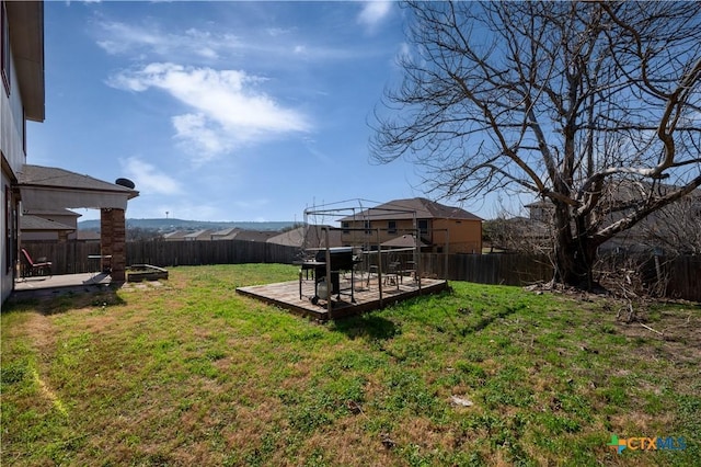 2109 Vernice Dr, Copperas Cove, TX 76522 - view of yard with a deck and a fenced backyard