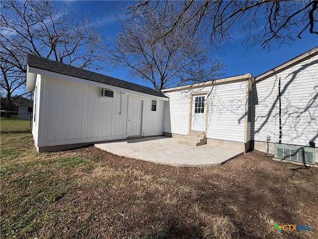 back of house with a patio area