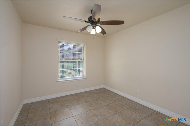 409 W Mary Jane Dr, Killeen, TX 76541 - unfurnished room with a ceiling fan and light tile patterned floors