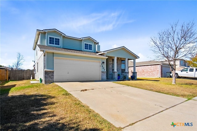 5607 Schorn Dr, Killeen, TX 76542 - view of front of property featuring concrete driveway and covered porch