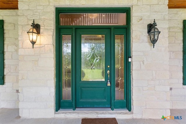 11740 Stinnett Mill Rd, Salado, TX 76571 - property entrance featuring stone siding