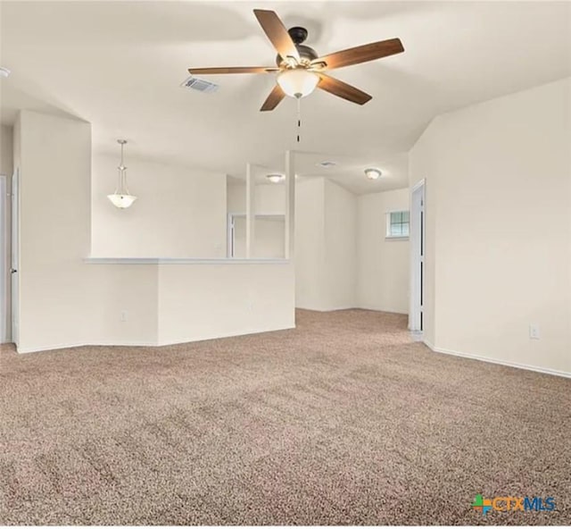 5561 Perdita Dr, Belton, TX 76513 - carpeted empty room with a ceiling fan and visible vents