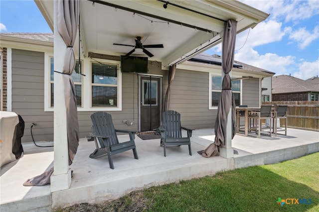 11820 Offaly Dr, Austin, TX 78754 - view of patio / terrace featuring ceiling fan