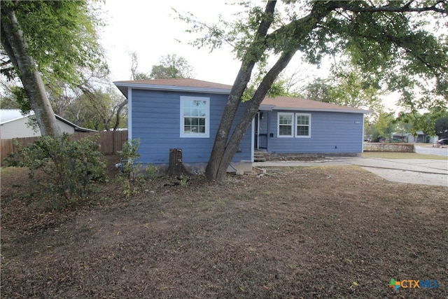 view of front of home