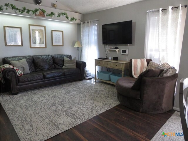 310 Rattan Dr, Victoria, TX 77901 - living area with plenty of natural light, wood finished floors, and a textured ceiling