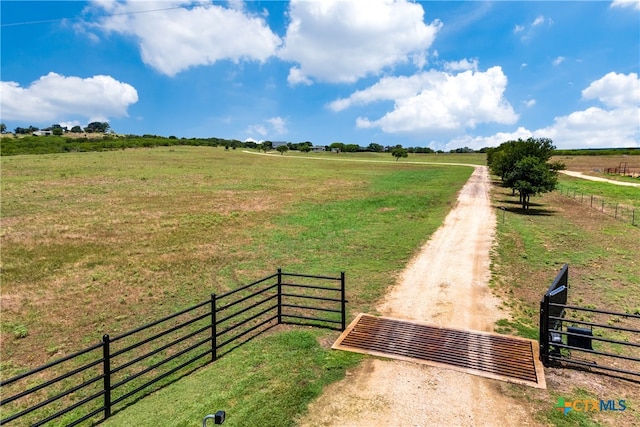 exterior space featuring a rural view