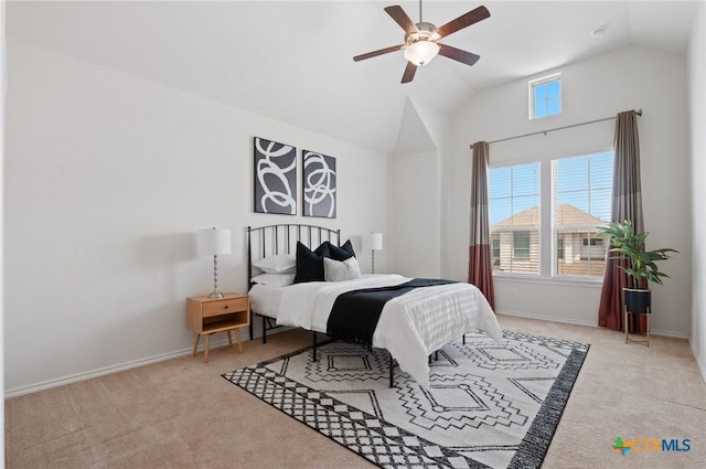 2105 Town Centre Dr Unit 42, Round Rock, TX 78664 - bedroom featuring carpet floors, a ceiling fan, and high vaulted ceiling