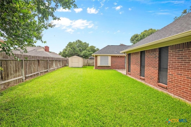 106 Westbrook Dr, Victoria, TX 77904 - fenced backyard featuring a storage shed