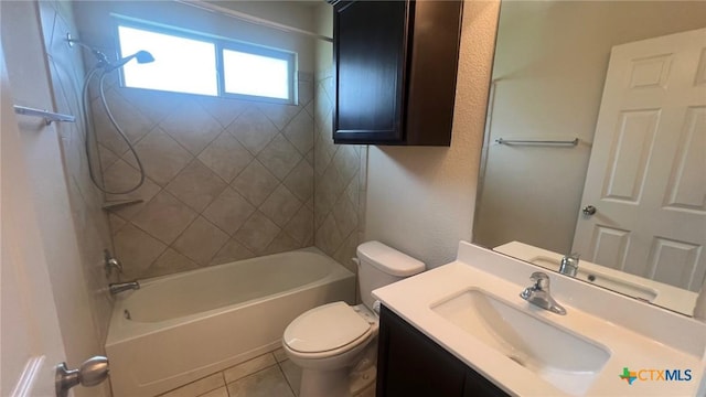 5711 Stonehaven Dr, Temple, TX 76502 - bathroom featuring vanity, shower / tub combination, and tile patterned floors
