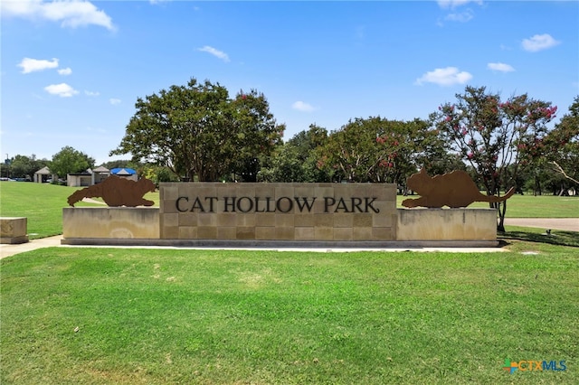16503 Lounsbury Pl, Austin, TX 78717 - community sign with a yard