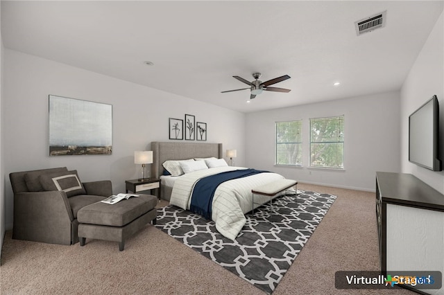 16503 Lounsbury Pl, Austin, TX 78717 - bedroom with carpet flooring, recessed lighting, and ceiling fan
