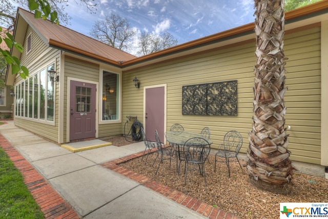 exterior space with a patio