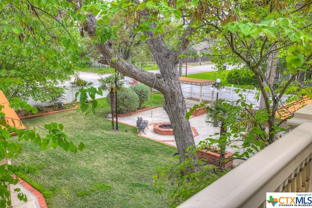 view of yard featuring a patio area