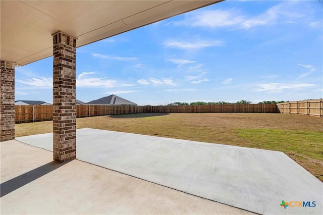view of patio / terrace with a fenced backyard