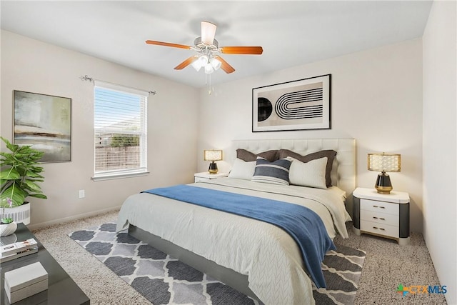 bedroom with ceiling fan