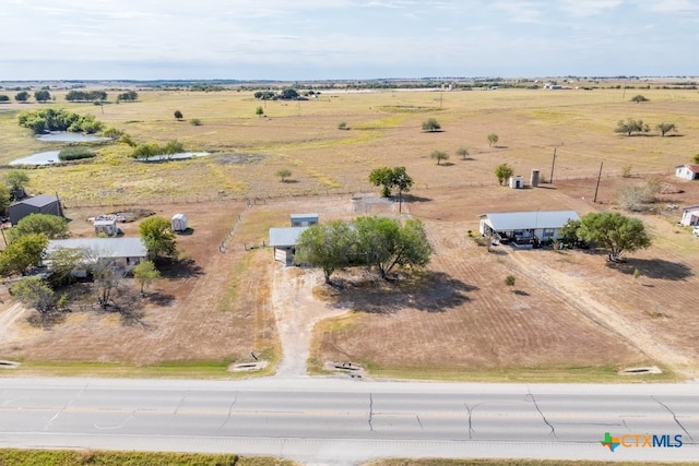 aerial view featuring a rural view