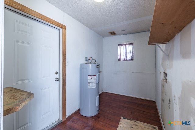 utility room with water heater