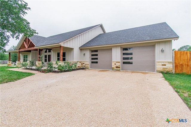 6864 Moffat Loop, Temple, TX 76502 - view of front of house with fence, a shingled roof, an attached garage, and driveway