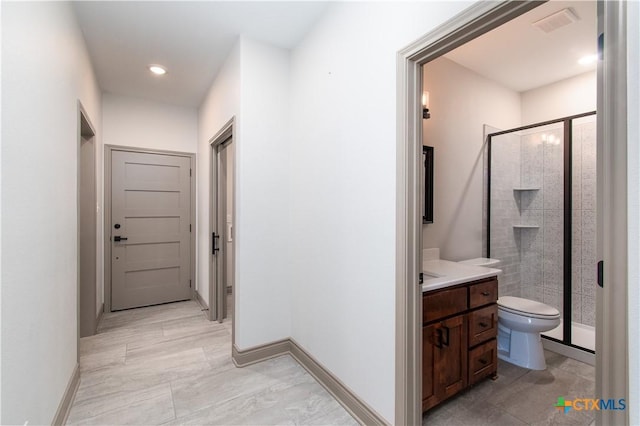 6864 Moffat Loop, Temple, TX 76502 - corridor featuring baseboards and recessed lighting