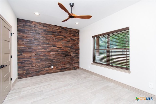 6864 Moffat Loop, Temple, TX 76502 - empty room featuring recessed lighting, a ceiling fan, and baseboards