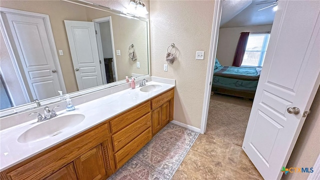 bathroom featuring vanity and tile patterned floors