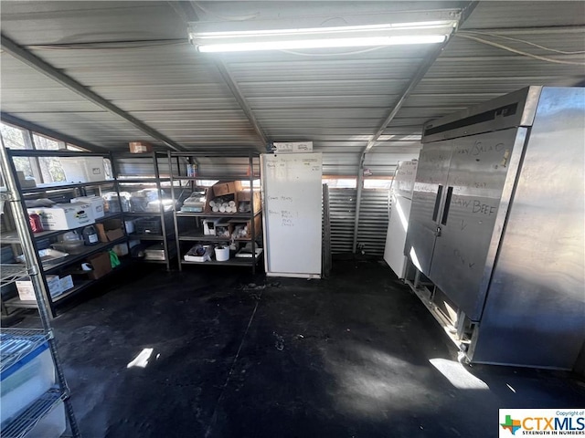 view of storage area