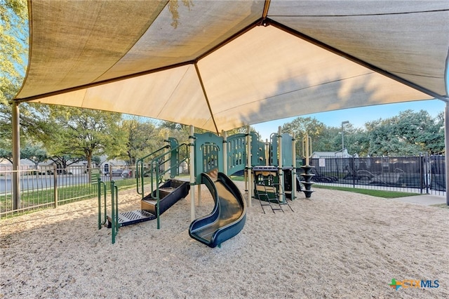 community play area featuring fence