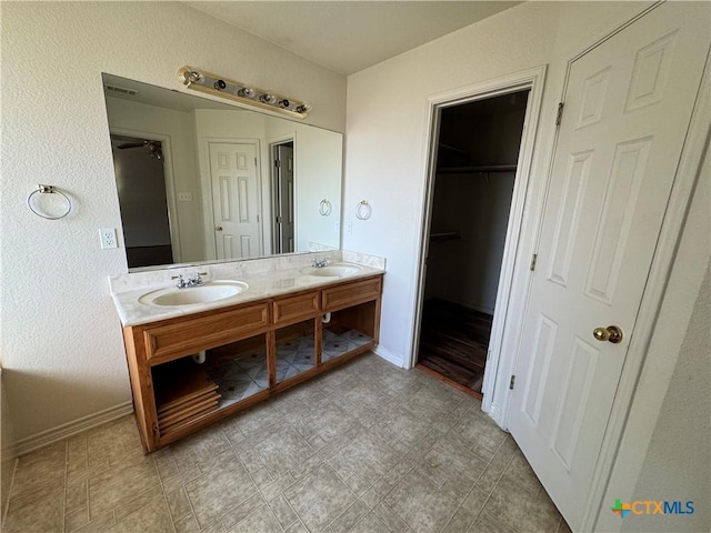 bathroom with vanity