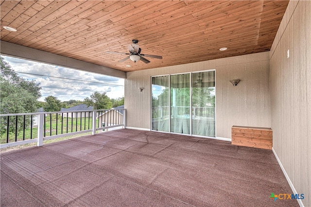 view of patio / terrace with ceiling fan