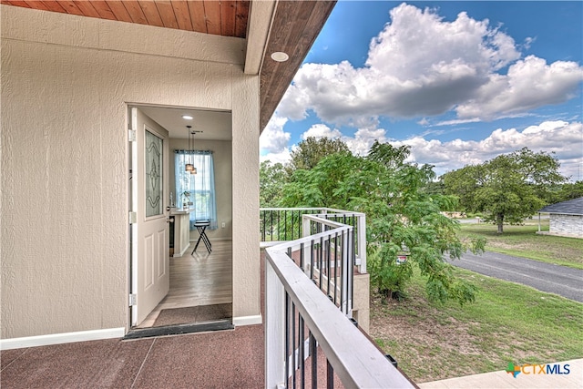 view of balcony